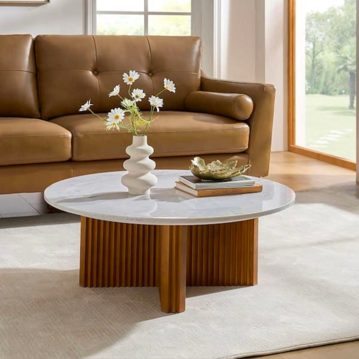 Round Marble top coffee table