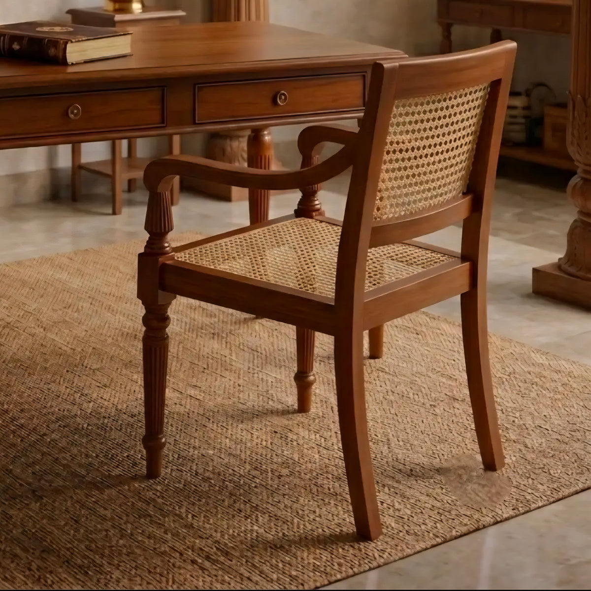 Cane heritage chair